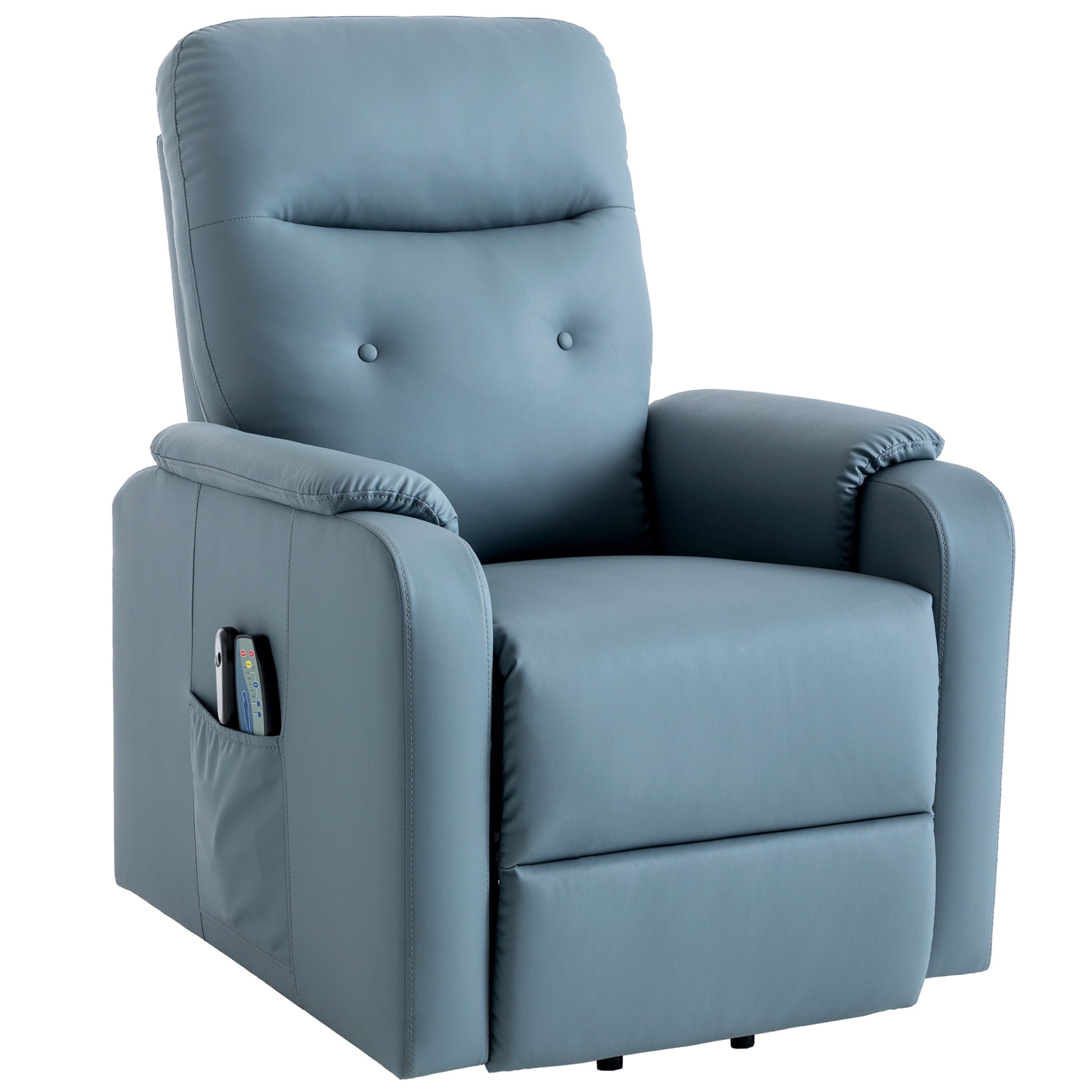 Power Lift Recliner Chair, Electric Massage Sofa with Side Pocket and