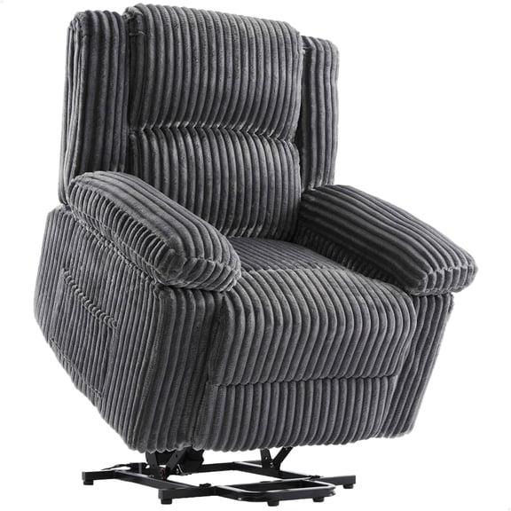 Power Lift Recliner Chair - Heat and Massage, Electric Lift Plush Recliner with Soft Padded Seat, Back Support & Armrests, Designed for The Elderly and People with Mobility Impaired