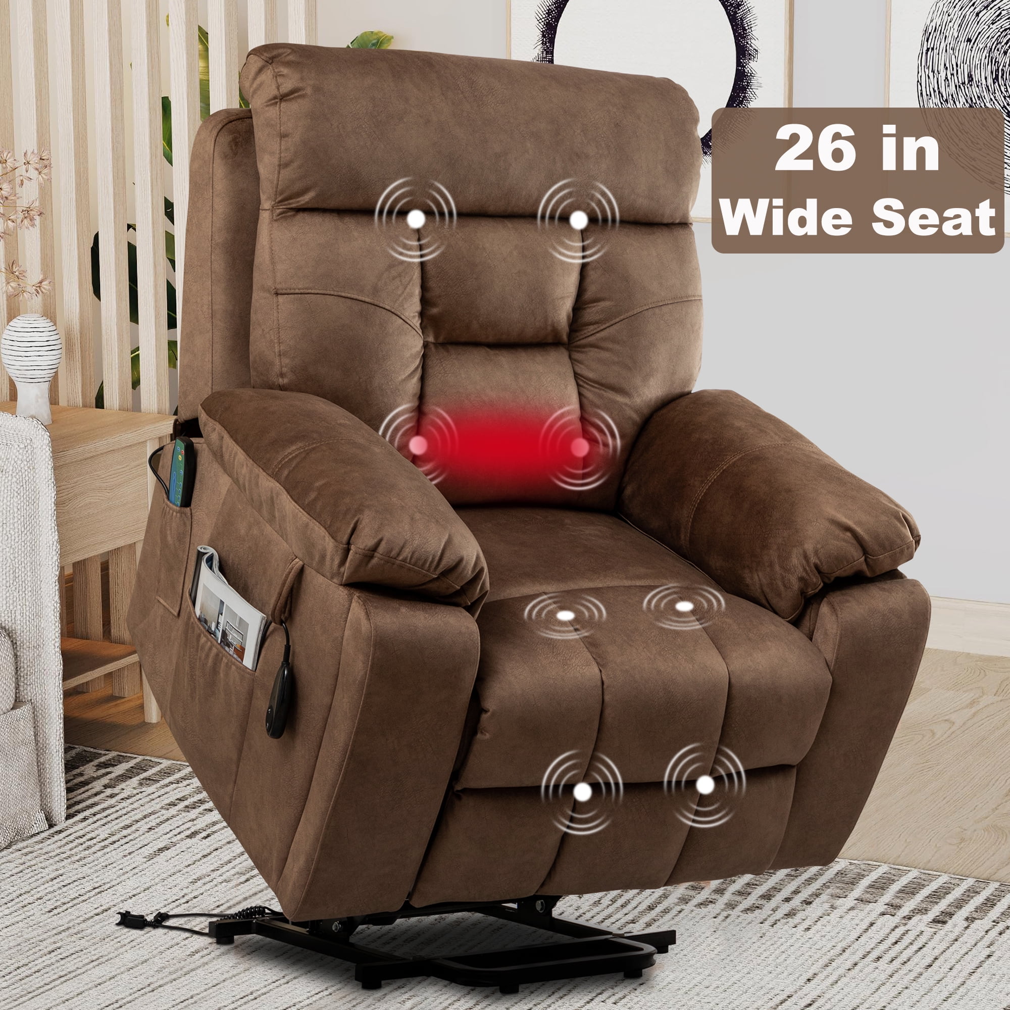 Power Lift Recliner Chair, Legahome 26in Oversize Large Electric Lift