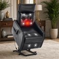 thumbnail image 1 of Power Lift Recliner Chair, Massage & Heat for Elderly, USB Charging, 155° Recline, Heavy Duty, Black, 1 of 13