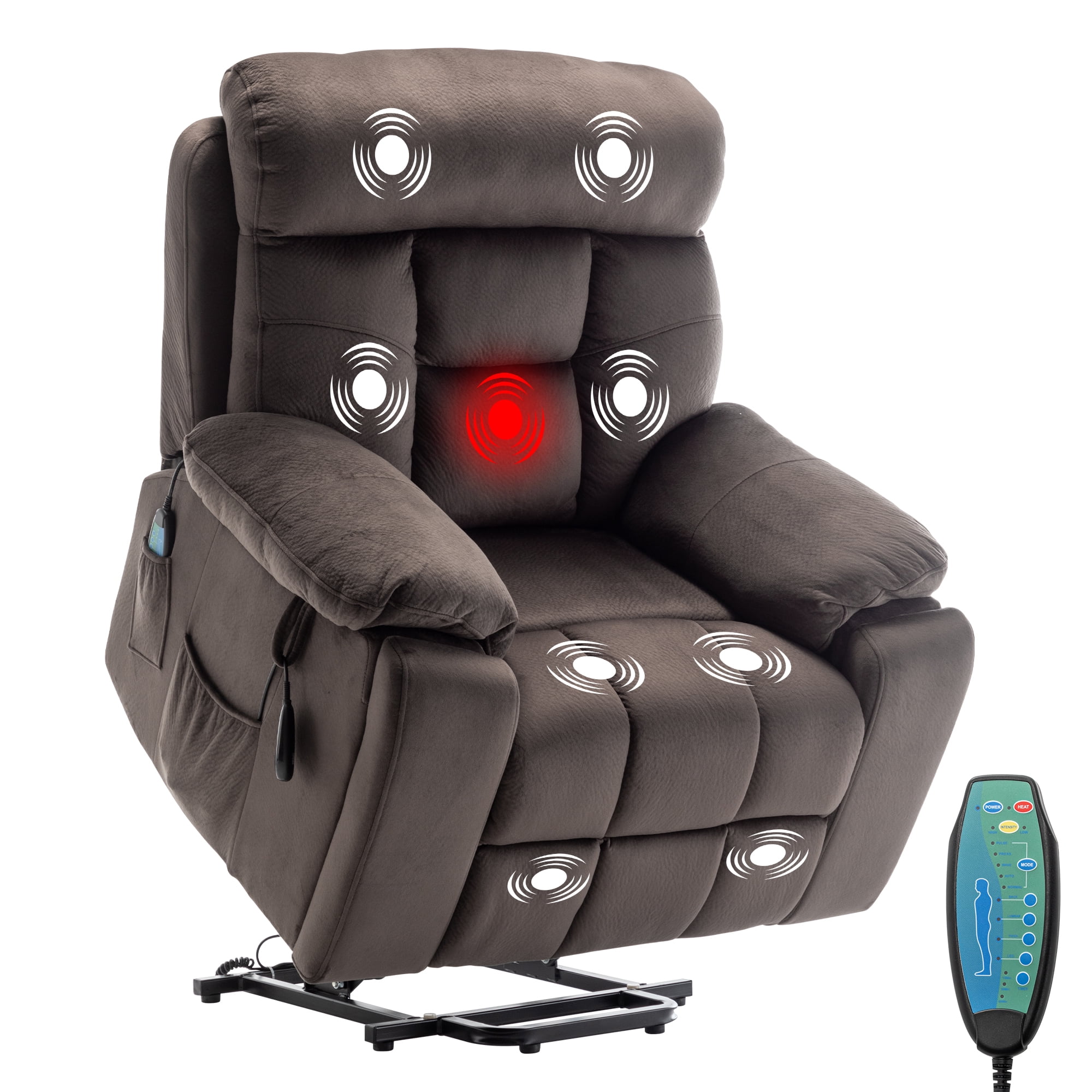 Power Lift Recliner Chair Recliners for Elderly with Heat and Massage ...