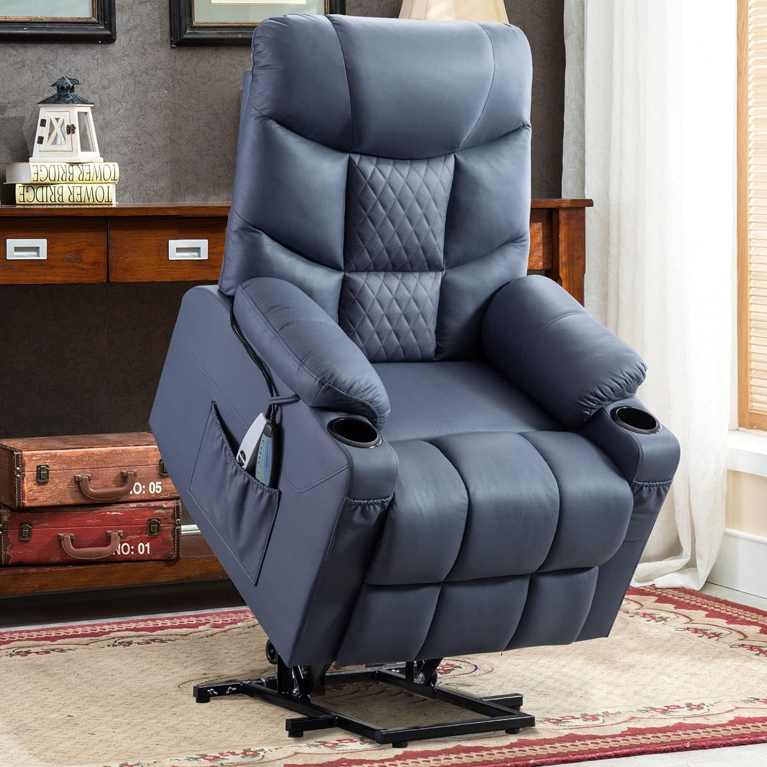 Power Lift Recliner Chair With Massage And Heat, Electric Recliners For