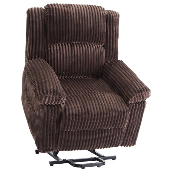 Power Lift Recliner Chair with Heat & Massage, Electric Lift Plush Recliner with Soft Seat, Back Support & Armrests, for Elderly & Mobility Impaired