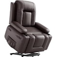 thumbnail image 1 of Power Lift Recliner Chair with Massage, Classic Single Sofa Lounge Chair with 2 Cup Holders Side Pocket, PU Leather Electric Lift Chair for Elderly, 1 of 7