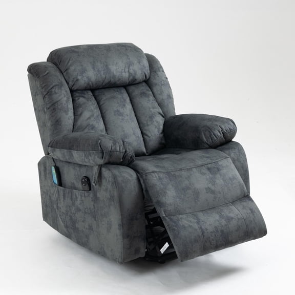 Power Lift Recliner Chair with Massage & Heat Function - Electric Reclining Sofa for Elderly with USB Port, Brown Velvet Upholstery
