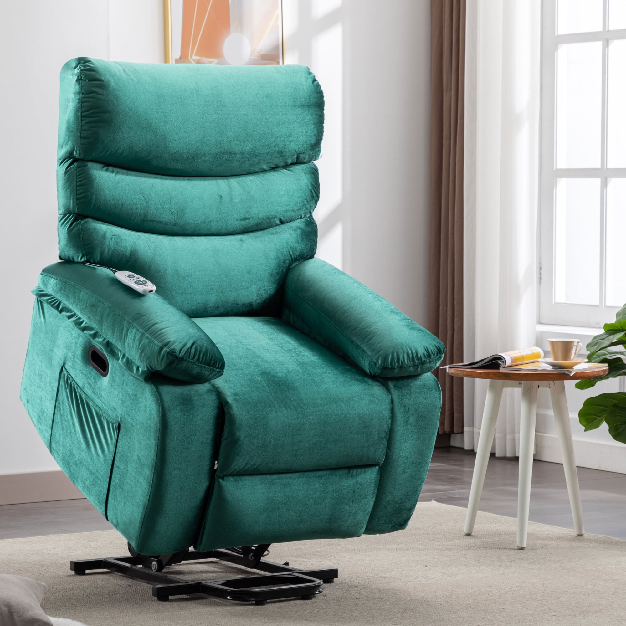 Power Lift Recliner Chairs Heat and Massage Reclining Sofa Memory