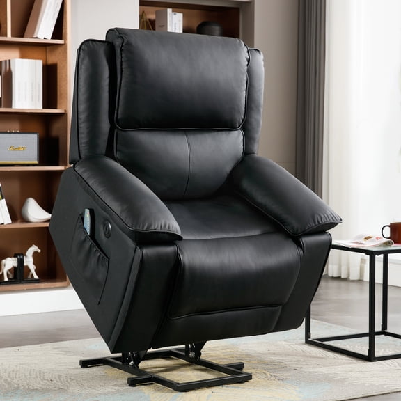 Power Lift Recliner for Elderly, 8-Point Full Body Vibration Massage Chair with Electric Heating Function, Easy-to-Use Remote, Soft Padding & Durable Frame, Perfect for Living Room Bedroom