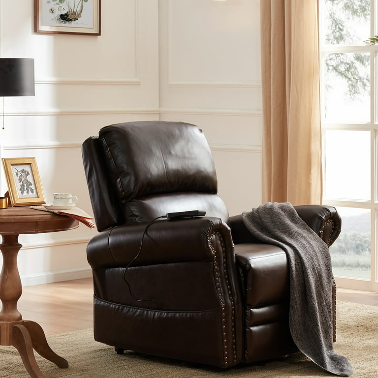 Power Lift Sofa Chair for Elderly Aukfa Modern PU Leather Single