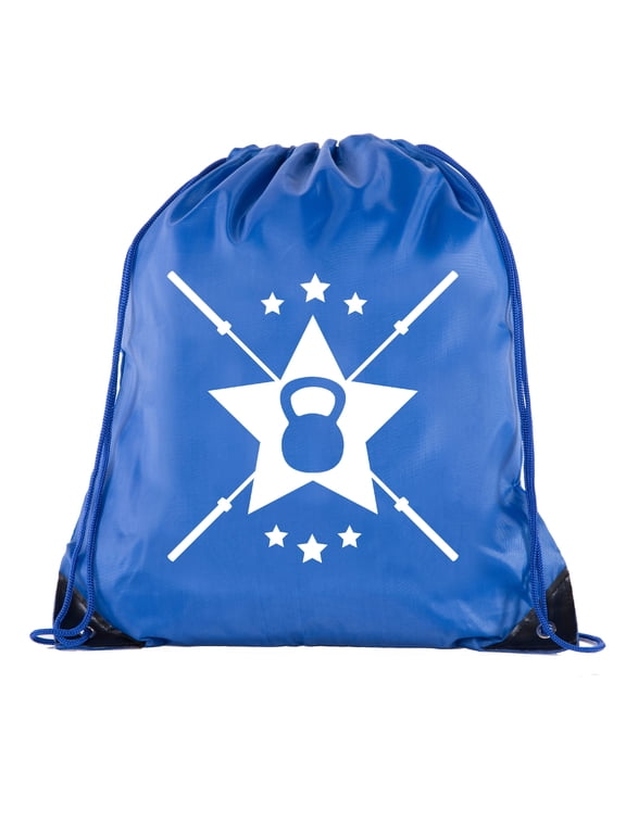 Power Lifting Backpacks, Extreme Fitness Drawstring Bags Weightlifting Gym Bags - Emblem