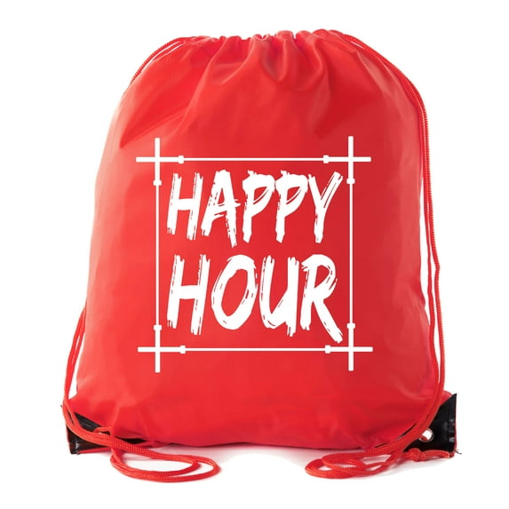 Power Lifting Backpacks, Extreme Fitness Drawstring Bags Weightlifting Gym Bags - Happy Hour