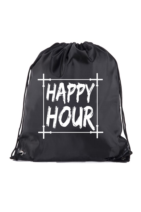 Power Lifting Backpacks, Extreme Fitness Drawstring Bags Weightlifting Gym Bags - Happy Hour