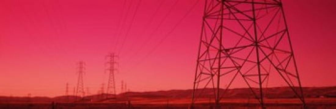 Power Lines In The Valley Central Valley California USA Canvas Art - Panoramic Images (18 x 6)