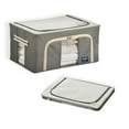 thumbnail image 1 of Power Living Sturdy Stax, Collapsible Storage Cube Set with Lids and Window, 2-Pack Folding Storage Bins, Extra-Thick Weave Fabric, 1 of 10