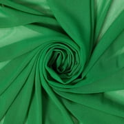 Power Mesh Fabric Breathable Lightweight Sheer 4 Way Stretch Nylon Spandex Blend Netting By The Yard - Kelly Green 1 Yard