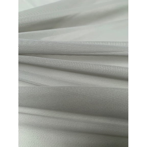 Burlap Fabrics Power Mesh Fabric Grey - 90 Poly 10 Spandex Stretch Sold by the Yard