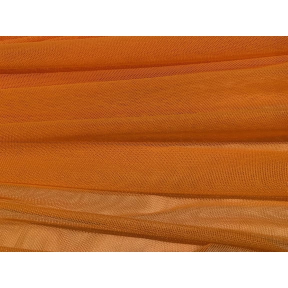 Burlap Fabrics Power Mesh Fabric Orange - 90 Poly 10 Spandex Stretch Sold by the Yard