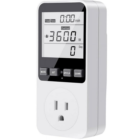 Power Meter Watt Meter Power Meter Voltage Meter Electricity Usage Monitor  Monitor with Backlight US Plug