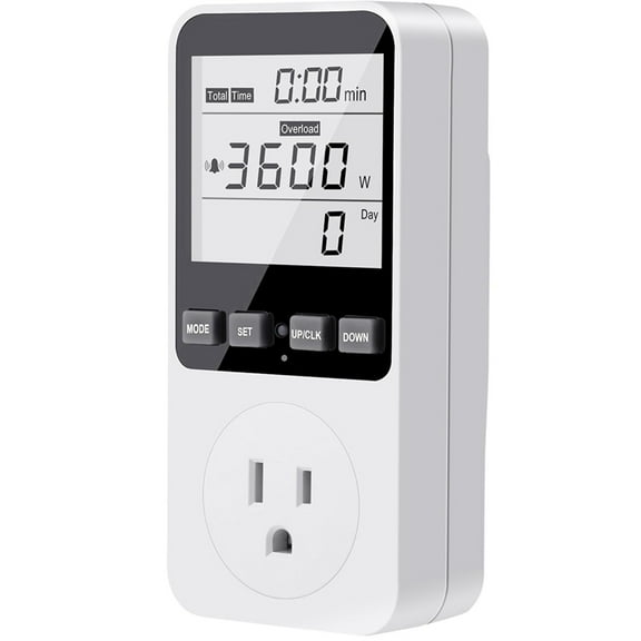 Power Meter Watt Meter Power Meter Voltage Meter Electricity Usage Monitor  Monitor with Backlight US Plug