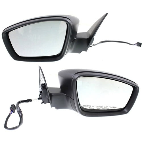 Power Mirror Pair For 2012-2018 Volkswagen Beetle Heated Textured Black