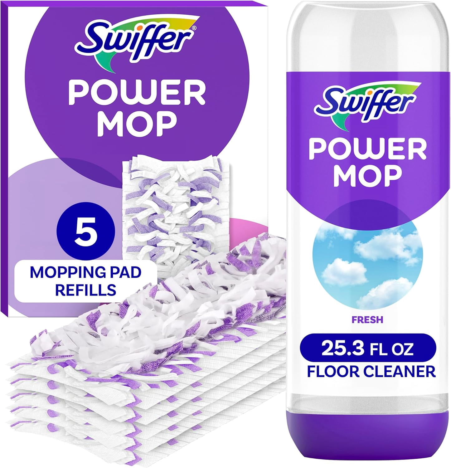 BYOFI 40 Pack Disposable Mopping Pads – Refills For PowerMop, Strong Absorption, Fits Multi-Surface Mops