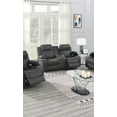 thumbnail image 1 of Power Motion Loveseat - Charcoal Gel Leatherette, Storage Arms | Core Value 1, Core Value 2, 1 of 9