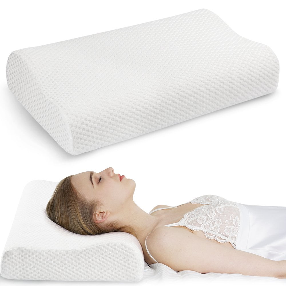 HOMCA Pillow for Side Sleeper Body Pillow for Adults Memory Foam Pillow  with U-Shaped Contoured Support for Neck, Back, and Shoulder Pain Relief  with