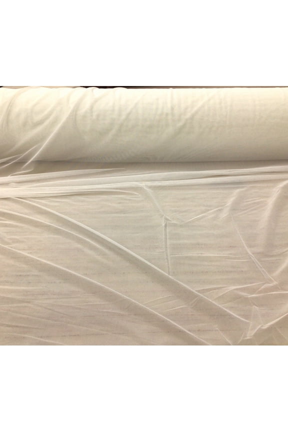 Power Net Stretch Mesh Nylon Spandex Sheer Ivory Z412