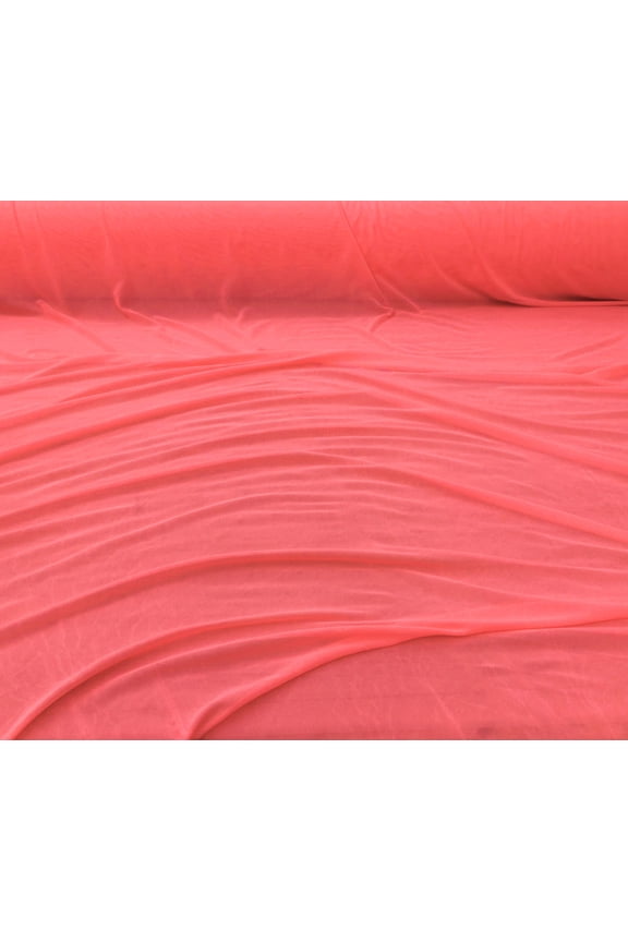 Power Net Stretch Mesh Nylon Spandex Sheer Neon Melon Pink Z411