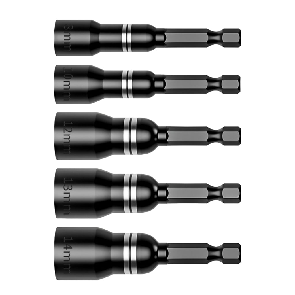 Magnetic Power Nut Driver Drill Bit Set Hexagonal Socket Adapter Driver ...