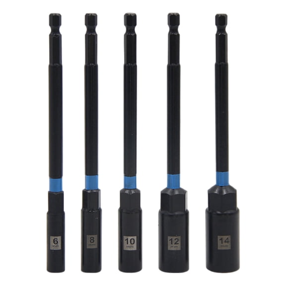 Power Nut Driver Drill Bit Tool Set 1/4inch Shank Driver Hexagonal Socket Wrench Screw Socket Extension for Power Tool