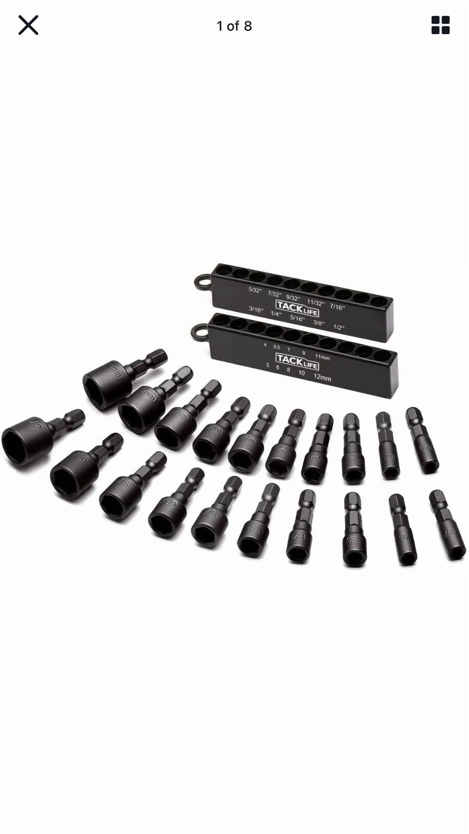 Power Nut Driver Set 20Pc Home Improvement Kit Tack Life Pndb1A (Free Shipping)