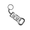 thumbnail image 1 of Power Of Flowers Black White Bottle Opener Keychain, 1 of 1