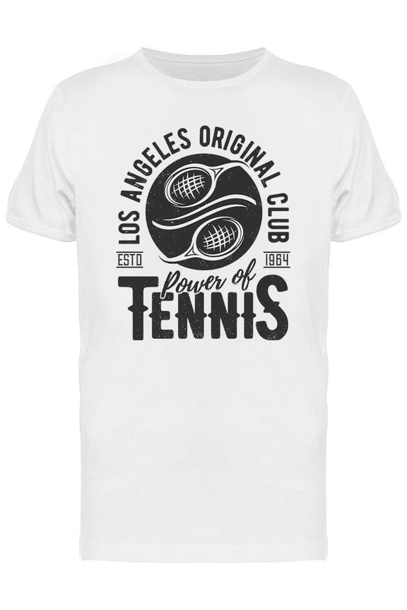 Power Of Tennis Quote T-Shirt Men -Image by Shutterstock, Male Medium