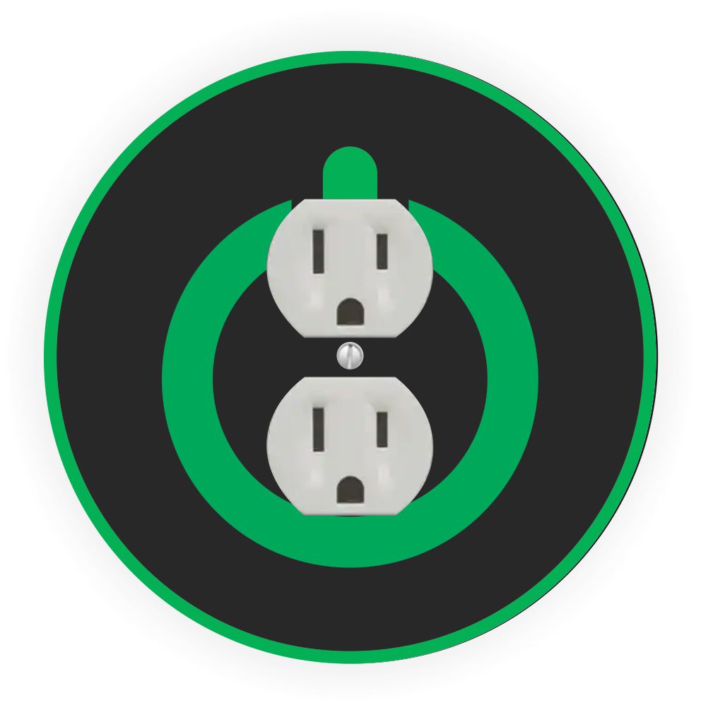 Power On Button Design - Round Light Switch Plate Cover - Outlet Cover ...