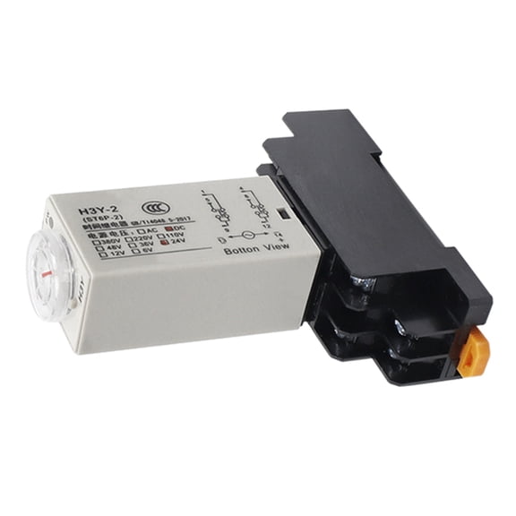 Power On Delay Rotary Knob 0-10 Seconds Timers Timing Time Relays Replacement Delay Timers With Base Socket Easy to Use