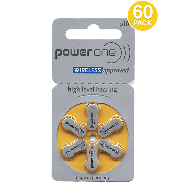 Power One Hearing Aid Battery Size 10 Pack Of 60 Batteries