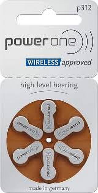Power-One Hearing Aid Battery Size 312 Made in Germany Genuine 60 Batteries