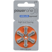 POWER-ONE Power One P13 No Mercury Hearing Aid Batteries (6 Batteries)