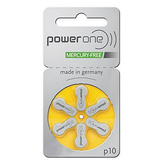 Power One Size 10 Zinc Air Hearing Aid Batteries (60 batteries)