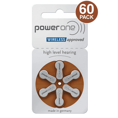 Power One Size 312 Zinc Air Mercury-Free Hearing Aid Batteries (60 Pack)