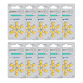 thumbnail image 1 of Power One Zinc Air Hearing Aid Batteries (Yellow) Size 10 Pack of 60, 1 of 5