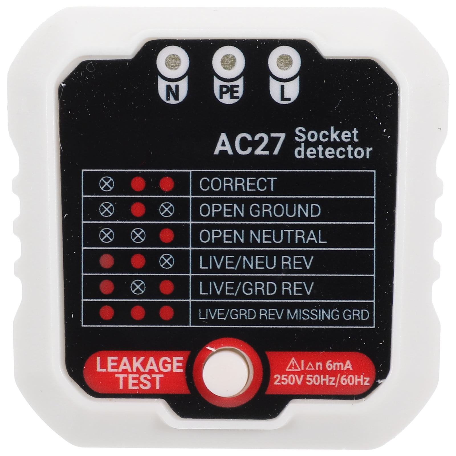 Power Outlet Tester 3 Pack for Receptacle Electrical Socket Original White