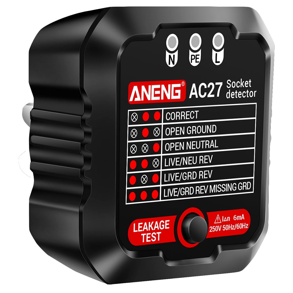 Power Outlet Tester Receptacle Circuit Testers for Plug Electrical