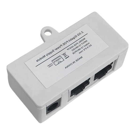 Power Over Ethernet Injectors Integrated Power Supply Module Power Over Ethernet Adapter Supports 12-48V for Networking Bridge Security Cameras
