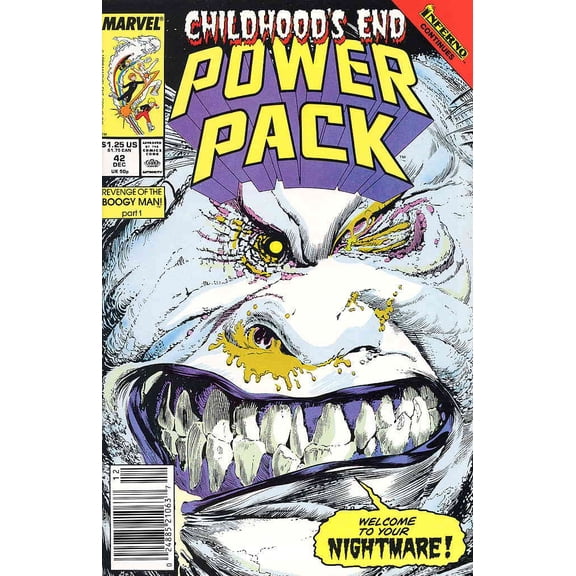 Power Pack #42 (Newsstand) VF ; Marvel Comic Book
