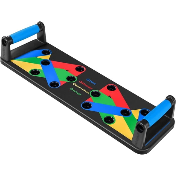 Power Pack 9-in-1 Push Up Board Multi-Functional Home Workout Equipment for Strength Training, Chest, Arm, and Core Portable Fitness System for Fat Burn & Muscle Building
