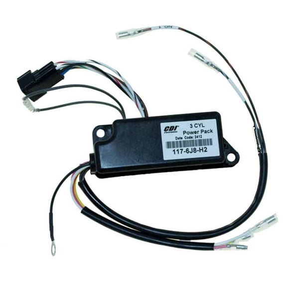 Power Pack CDI Module 3-Cylinder Ignition Compatible with 1999-2002 Yamaha 25HP 30HP 2-Stroke Outboard Marine Engine 2.373 Bore H2 Version 6J8-85540-H2-00 6J885540-H2-00