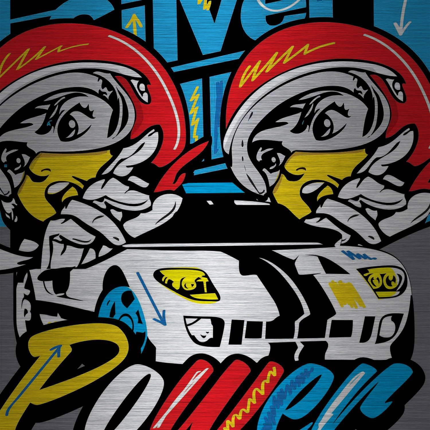 "Power" Painting Art Print on Brushed Aluminum