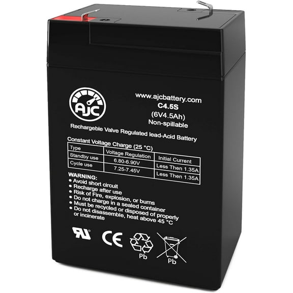 Power Patrol SLA0905 6V 4.5Ah Sealed Lead Acid Battery - This Is an AJC Brand Replacement
