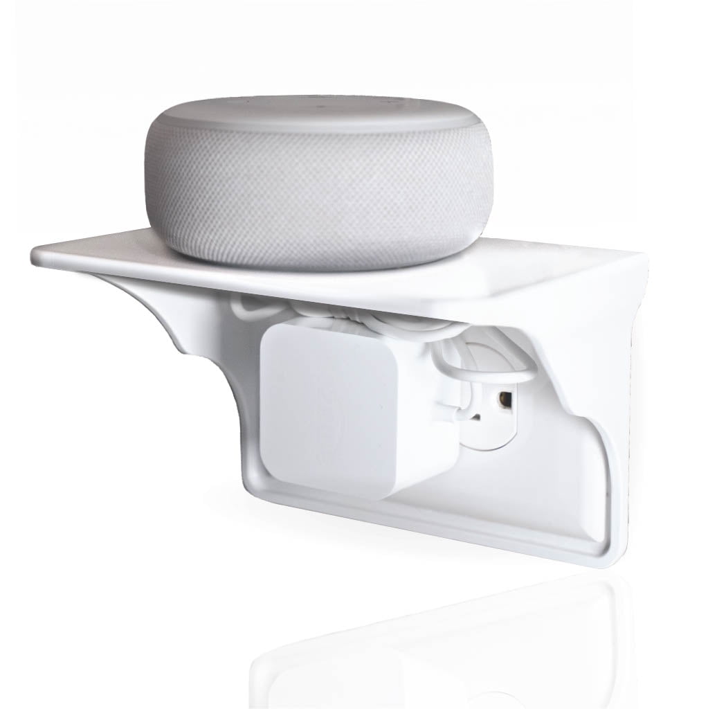 Power Perch Horizontal Wall Outlet Shelf. Home Wall Shelf Organizer for Outlets. Perfect for